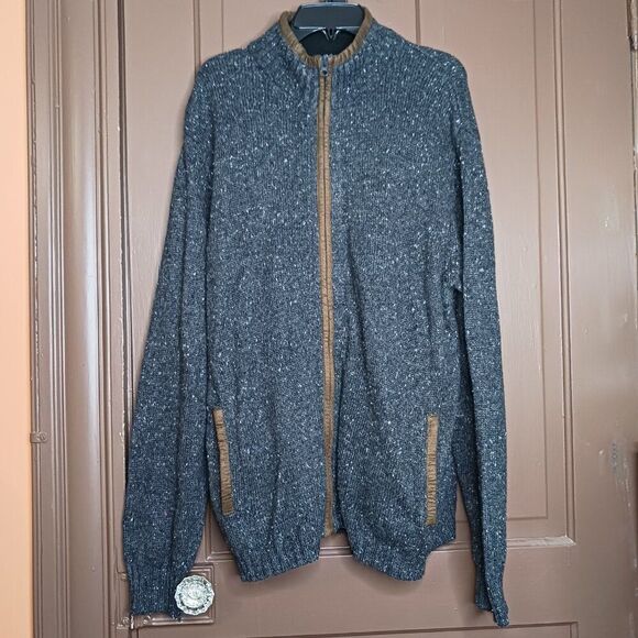 Woolrich Men's size L Jacket Sweater Dark Grey Brown Color - Picture 11 of 11